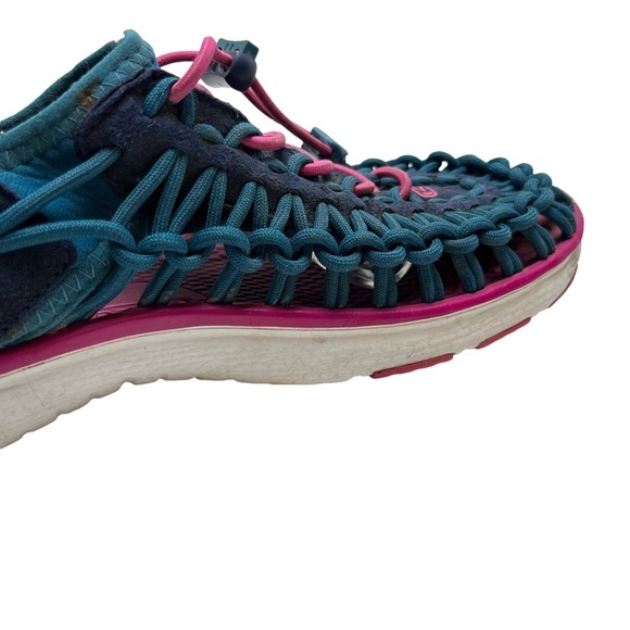 KEEN Teal Blue Pink Closed Toe Sneakers Sandals Hiking Fishing Camping Shoes 5 - Picture 8 of 15